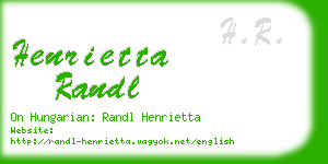 henrietta randl business card